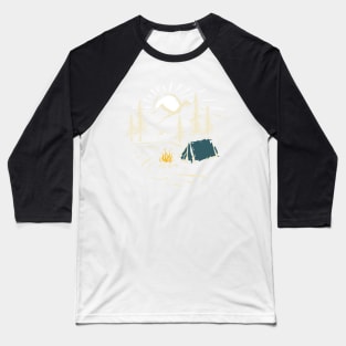 Camping under the moon - hand drawn Baseball T-Shirt